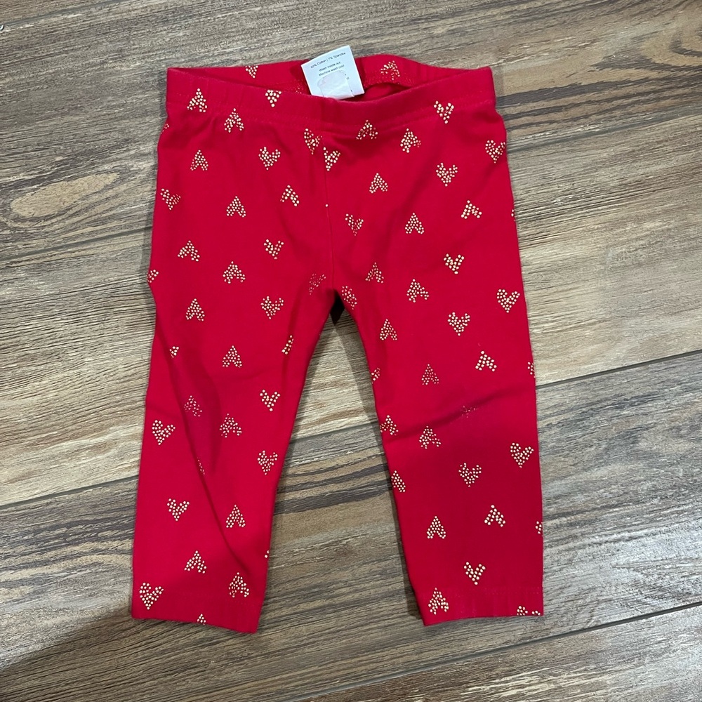 Valentines Heart Leggings 12 Months